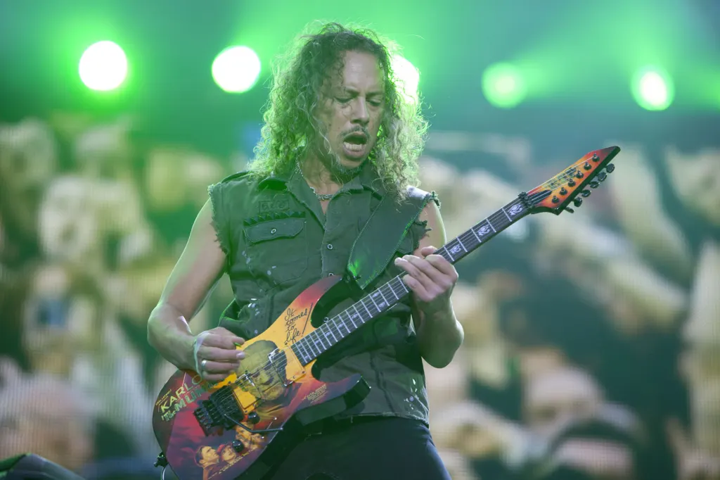Kirk Hammett of Metallica performing at Sonisphere 2011